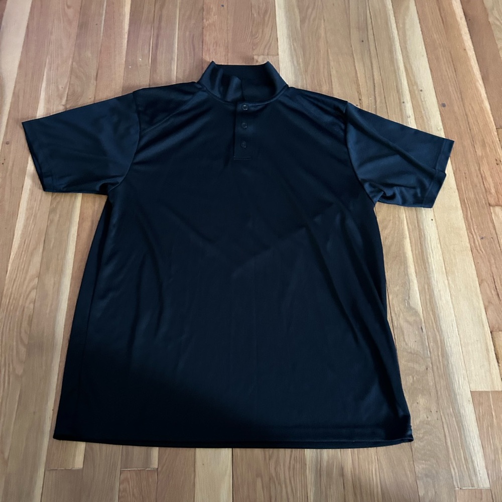 Used Men’s Black Polo Shirt Size Large with 3 buttons on front